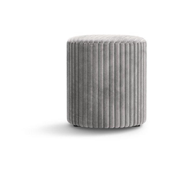 Světle šedý manšestrový taburet Dia – Micadoni -image-1