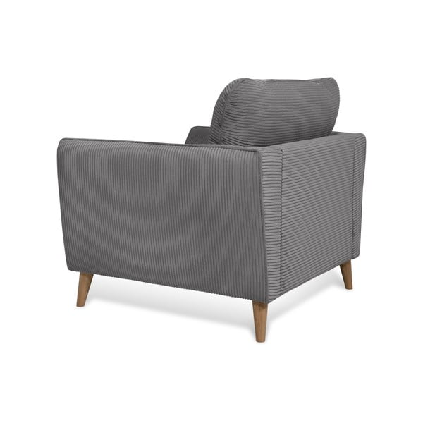 Tmavě šedé manšestrové křeslo Paris – Scandic-image-4