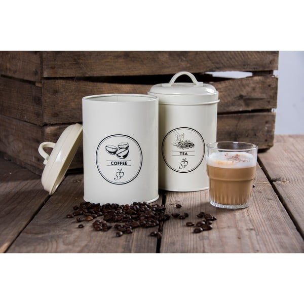 Ocelové dózy na kávu/sypaný čaj v sadě 3 ks – Esschert Design-image-3