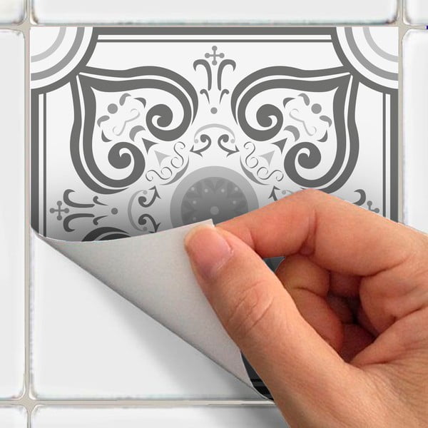 Sada 24 dekorativních samolepek na stěnu Ambiance Gythio, 10 x 10 cm-image-1