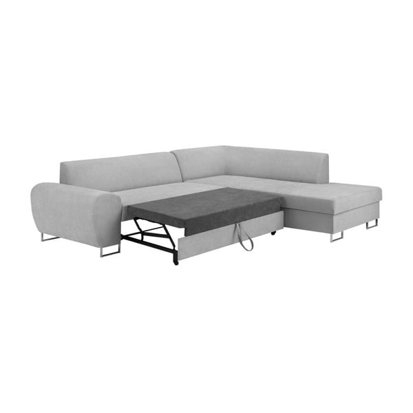 Šedá rohová rozkládací pohovka s úložným prostorem Kooko Home XL Right Corner Sofa Piano-image-4