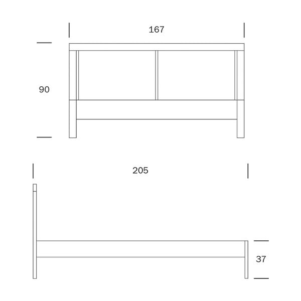 Bílá ručně vyráběná postel z masivního březového dřeva Kiteen Koli Tina, 160 x 200 cm-image-1