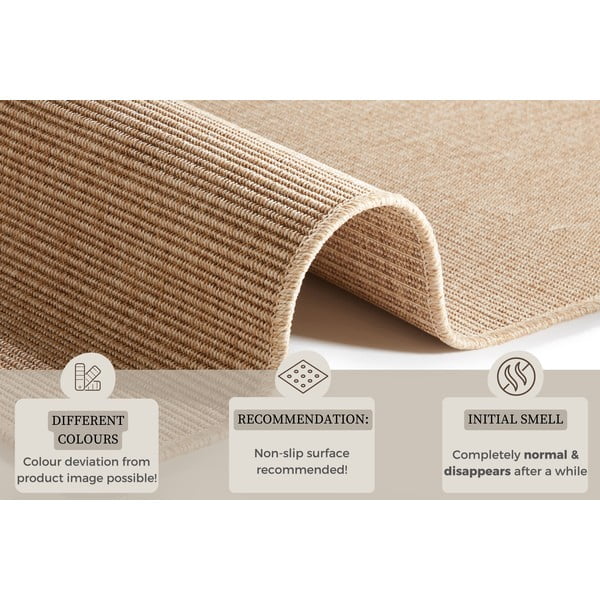Béžový vnitřní a venkovní běhoun 80x250 cm Nature – Hanse Home-image-4