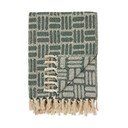 Zelená deka z recyklované bavlny 130x180 cm Adana – House Nordic