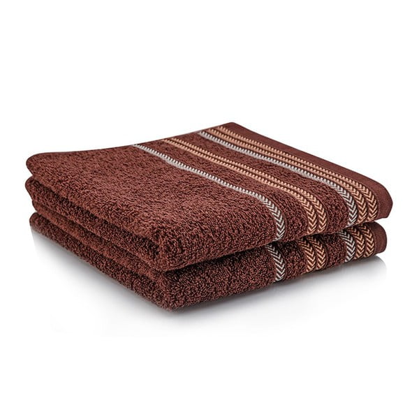 Sada dvou ručníků Hugo 50x90 cm, brown