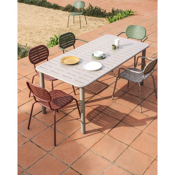 Taupe kovová zahradní židle Brai – Kave Home-image-3