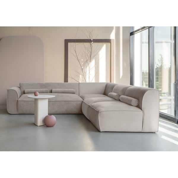 Béžová rohová pohovka (pravý roh) Flex Felix – Miuform-image-1