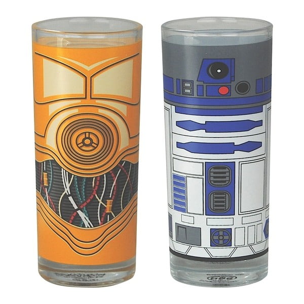 Sada 2 sklenic Star Wars™ R2D2 & C3PO, 300 ml