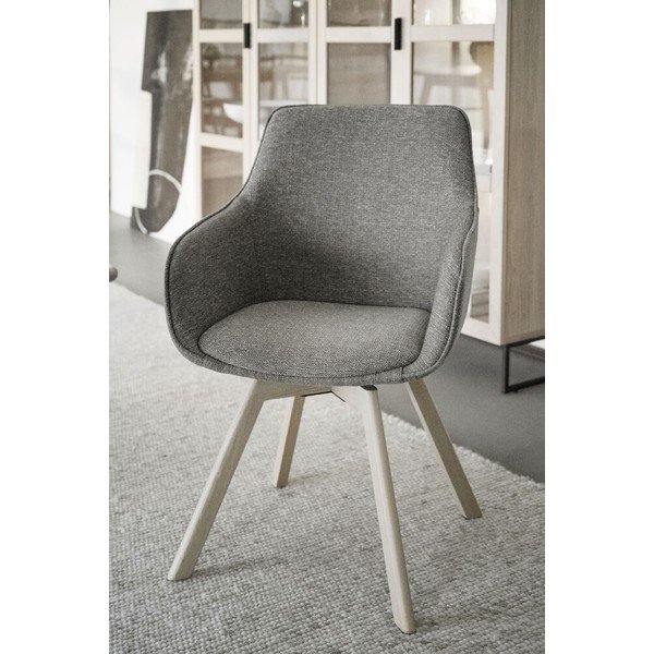 Béžová čalouněná jídelní křesla v sadě 2 ks Alison – Rowico-image-1