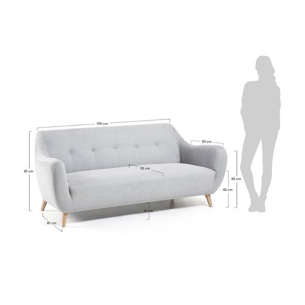 Světle šedá pohovka Kave Home Opal-image-4