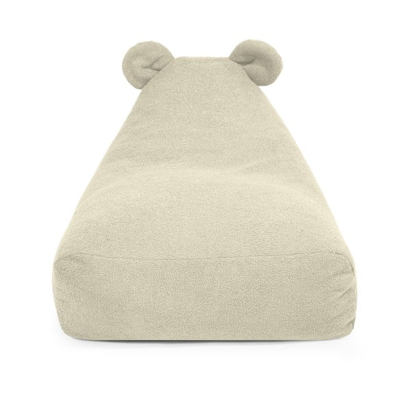Krémový dětský sedací vak z textilie bouclé Snug 80 Bear – SLOWDOWN-image-1