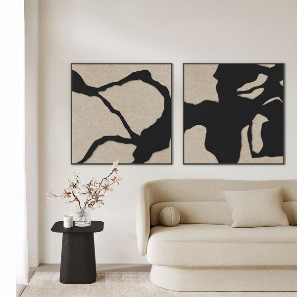 3D obraz s rámem/akustický 102x102 cm Silent Shadow 1 – Malerifabrikken-image-2