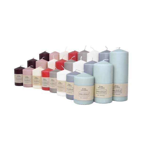 Červená svíčka Eco candles by Ego dekor Top, doba hoření 30 h-image-1