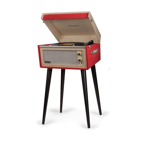 Červený gramofon na nohách Crosley Bermuda-image-3