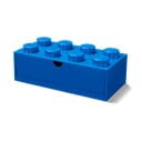 Modrý stolní box se zásuvkou LEGO®, 31 x 16 cm