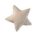 Světle hnědý dětský pohovkový polštář z textilie bouclé Star – Wigiwama