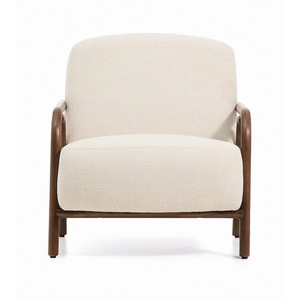 Béžové žinylkové křeslo Sylo – Kave Home-image-2