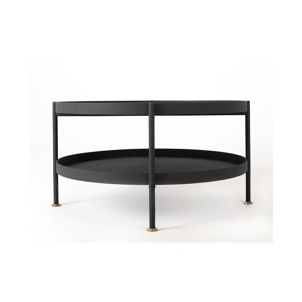Černý konferenční stolek CustomForm Hanna, ⌀ 60 cm-image-3