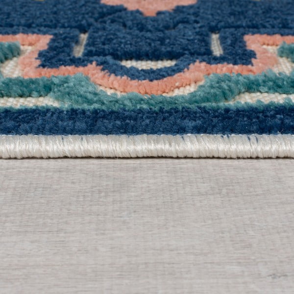 Modrý venkovní koberec 80x230 cm Beach Floral – Flair Rugs-image-4