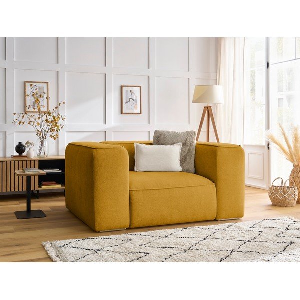 Okrově žluté křeslo Zephyr – Bobochic Paris-image-1