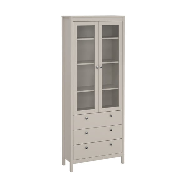 Šedobéžová vitrína 78x199x33 cm Madrid – Tvilum-image-4