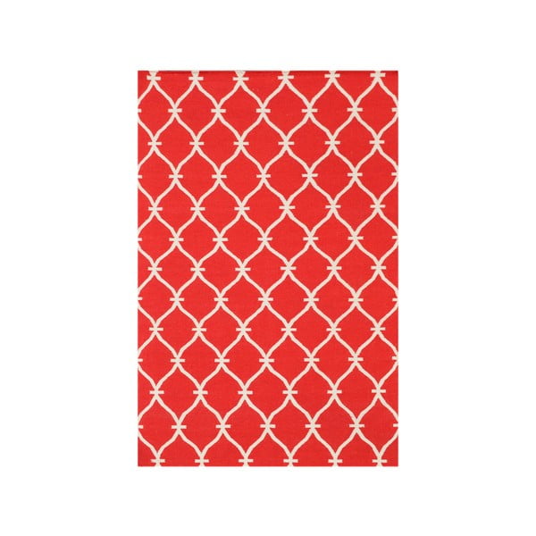 Vlněný koberec Kilim Belinda Red, 155x240 cm