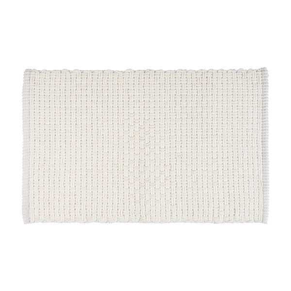 Bílá textilní koupelnová předložka 50x80 cm Ecoli – Wenko