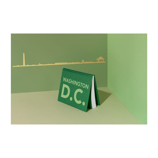 Pozlacená nástěnná dekorace se siluetou města The Line Washington DC