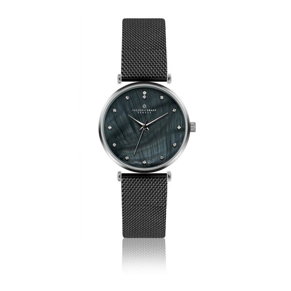 Dámské hodinky s páskem v černé barvě z nerezové oceli Frederic Graff Lizzo