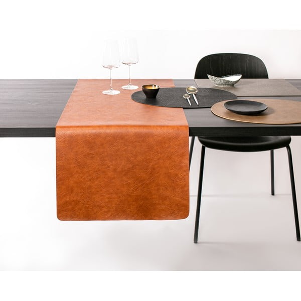 Černé prostírání z imitace kůže ZicZac Troja, 33 x 45 cm-image-2