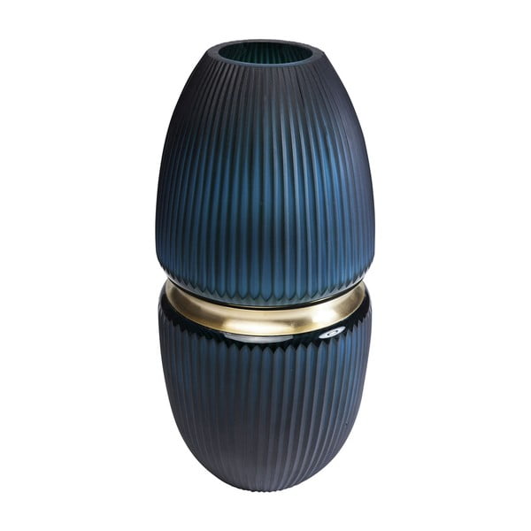 Tmavě modrá váza Kare Design Cesar, výška 45 cm