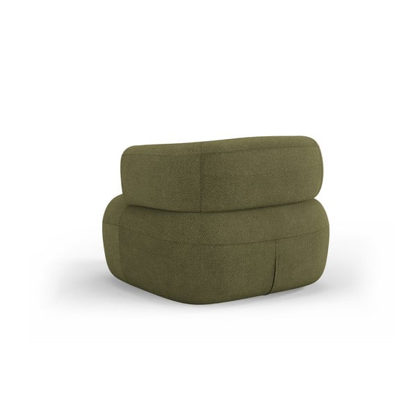 Zelené křeslo z textilie bouclé Jenny – Micadoni Home-image-3