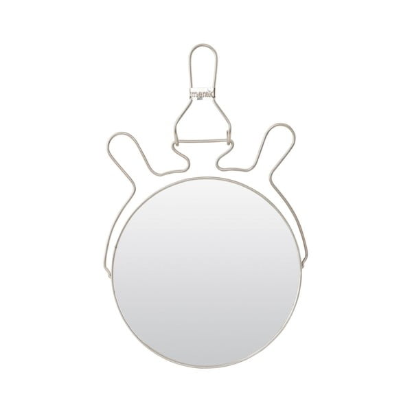 Stříbrné kosmetické zrcátko se stojanem Meraki, ⌀ 15 cm