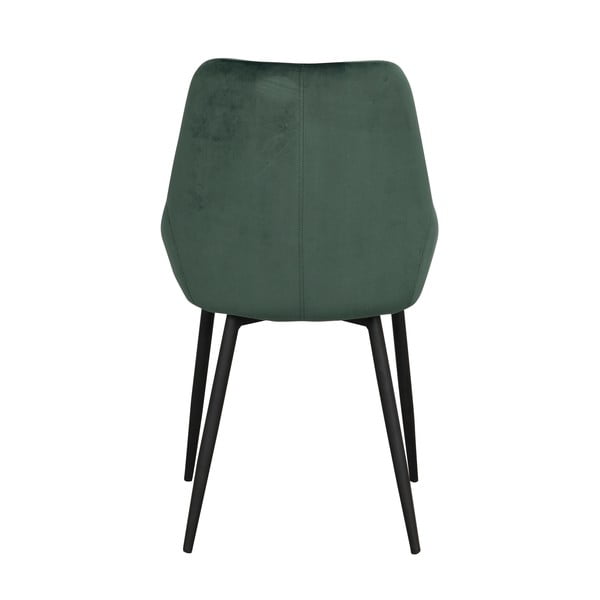 Tmavě zelené sametové jídelní židle v sadě 2 ks Sierra - Rowico-image-4