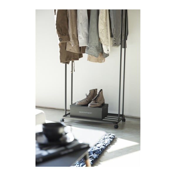 Černý kovový pojízdný stojan na oblečení Tower – YAMAZAKI-image-3