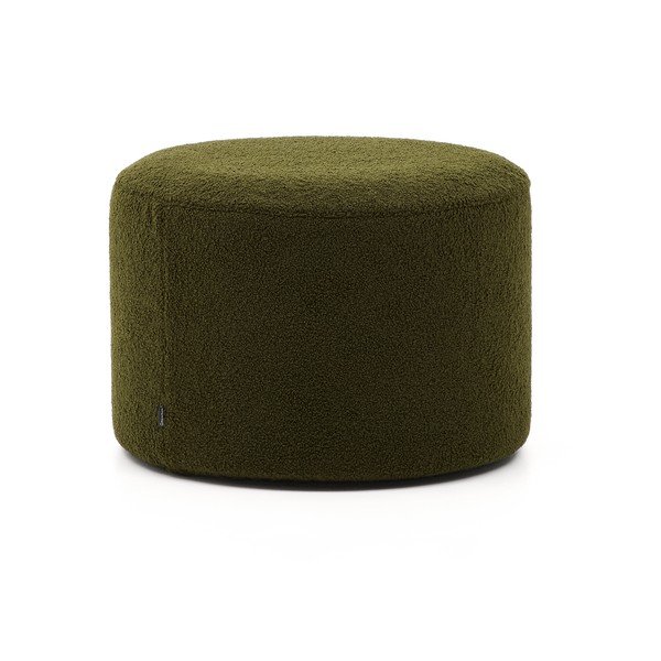 Zelený taburet z textilie bouclé Kaeli – Kave Home