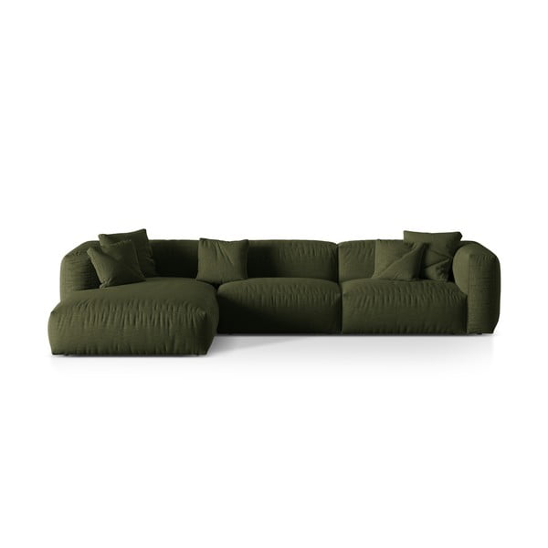 Zelená modulární rohová pohovka (levý roh) Martina – Micadoni Home