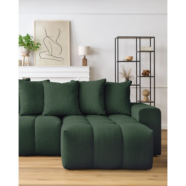 Zelená rohová pohovka (pravý roh) Mont-Blanc – Bobochic Paris-image-1