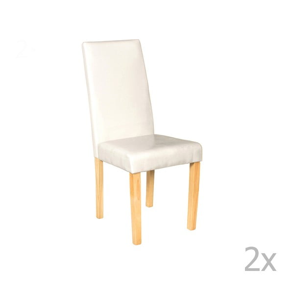 Sada 2 bílých jídelních židlí Crido Consulting Eco