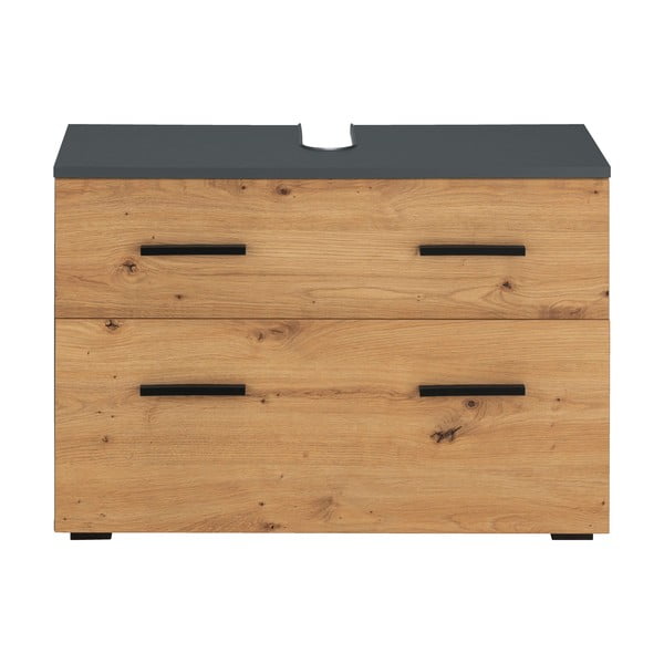 Skříňka pod umyvadlo v dekoru dubu v přírodní barvě 55x35 cm Malika – Støraa