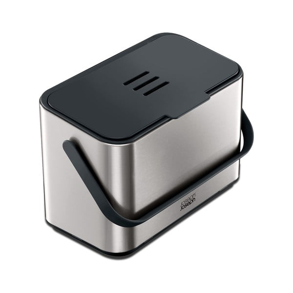 Nádoba na kompostovatelný odpad ve stříbrné barvě 4 l Collect – Joseph Joseph-image-3