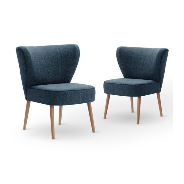 Sada 2 džínově modrých jídelních židlí My Pop Design Adami