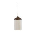Tmavě hnědé závěsné svítidlo s textilním stínidlem ø 22 cm Dania – Light & Living