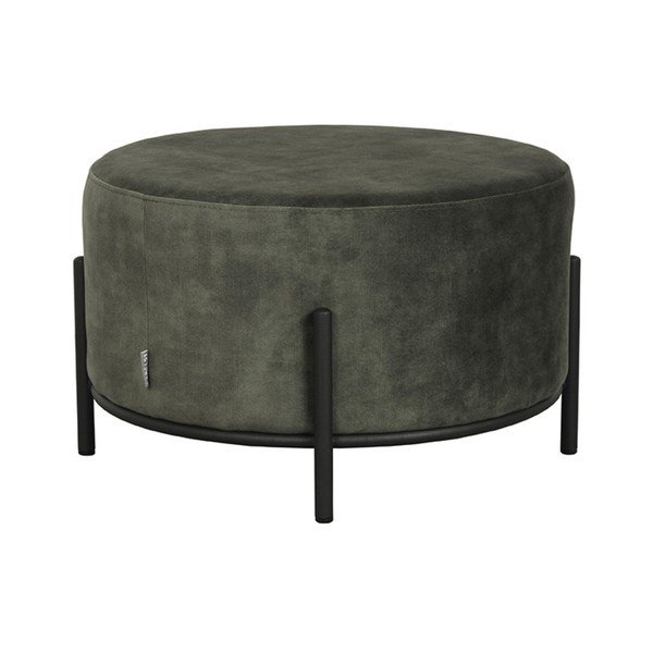 Khaki sametový taburet Troy – LABEL51-image-2