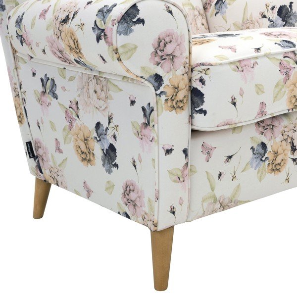 Bílé květované křeslo ušák Max Winzer Anton-image-1