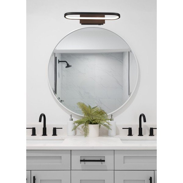 Matně černé LED nástěnné svítidlo (délka 40 cm) Gianni – Trio-image-1