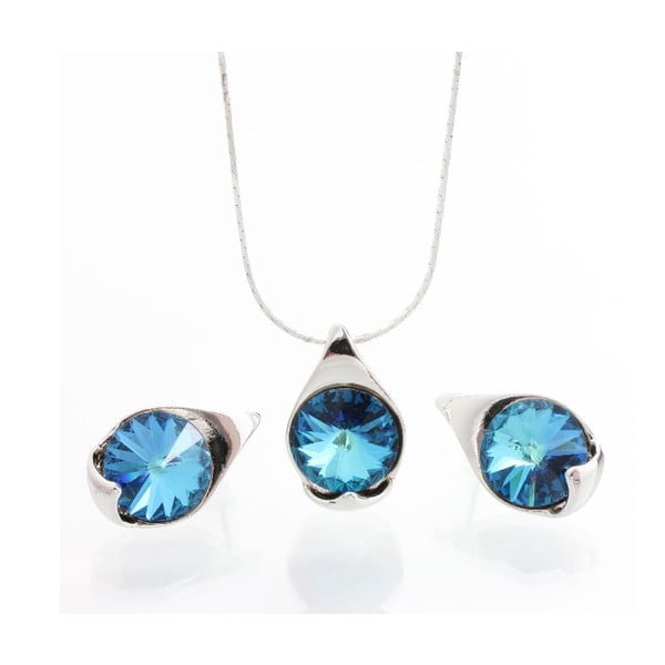 Set náhrdelníku a náušnic Laura Bruni Bermuda Blue