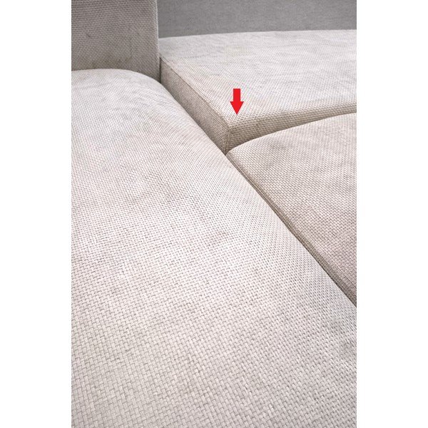 Béžová žinylka rozkládací/s úložným prostorem rohová pohovka Lorine - II. jakost – Ropez-image-4