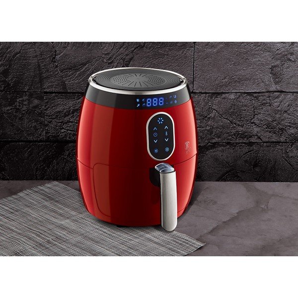 Červená horkovzdušná fritéza Burgundy Metallic Line – BerlingerHaus-image-1