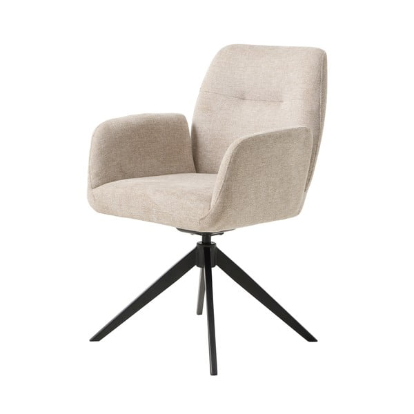 Krémové čalouněné jídelní křeslo s područkami Roxana – Unique Furniture-image-2